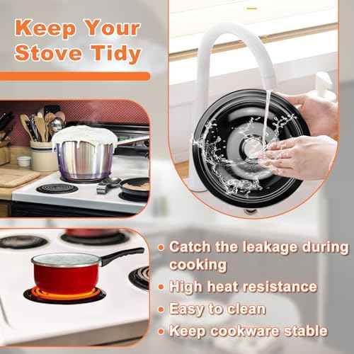 W10290350 W10290353 Porcelain Burner Drip Pans & MP22YA Electric Range Burner Element Unit Set & 330031 Range Burner Receptacle Kit by Cenipar-Compatible with Whirlpool Frigidaire Range Oven/Stove