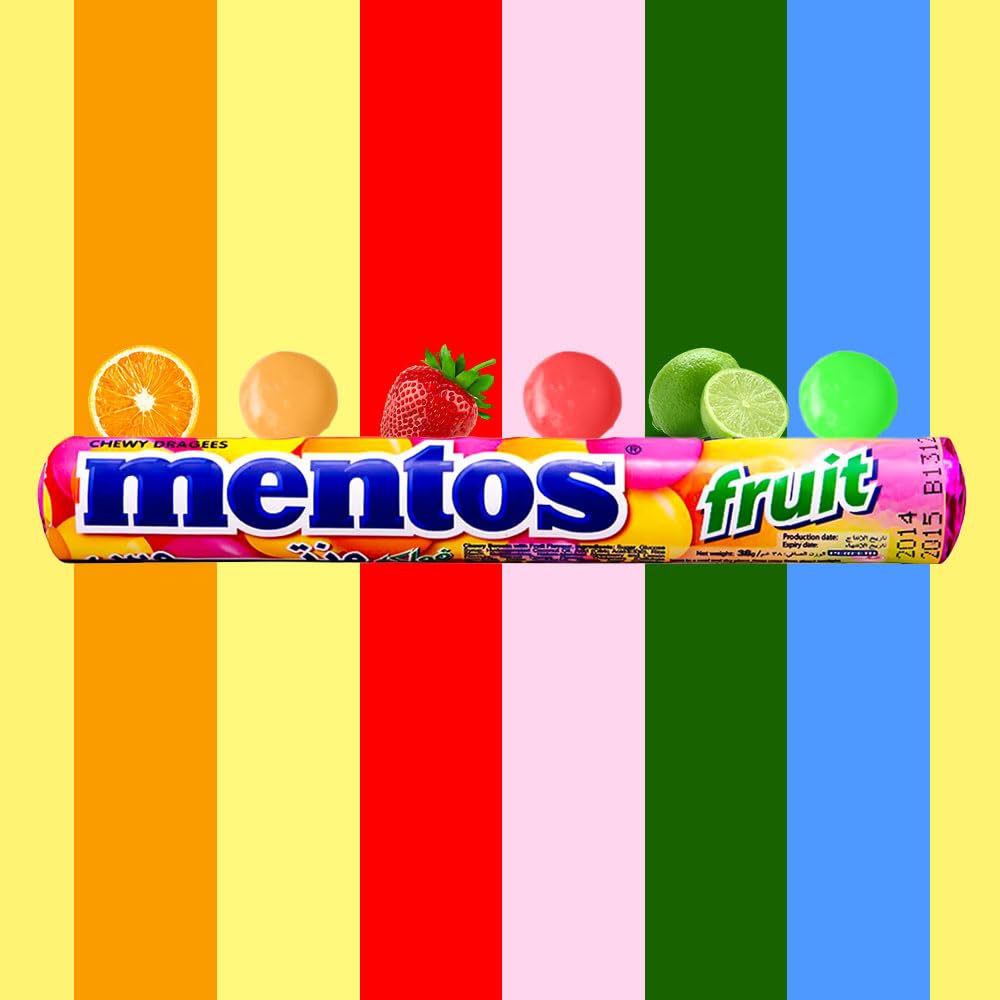 21 Packs Mentos Mix Flavor Chewy Dragees Refreshing Soft Candies Sold By VR Angel