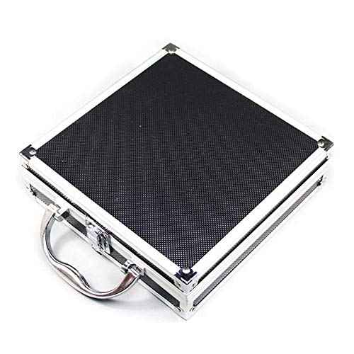 Aluminum Carrying Case,Mini Aluminum Case Foam Briefcase ToolBox Carrying Case Portable Tool Case (215 * 215 * 65mm)