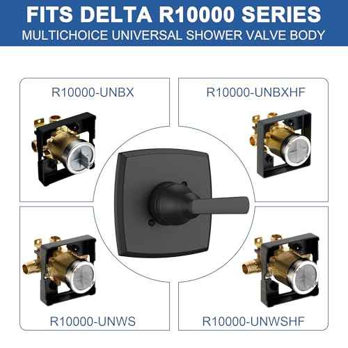 Replacement for D Faucet 14 Series Single-Function Shower Valve Trim Kit, Matte Black Shower Trim Kit Shower Handle T14064-BL(Without Cartridge)
