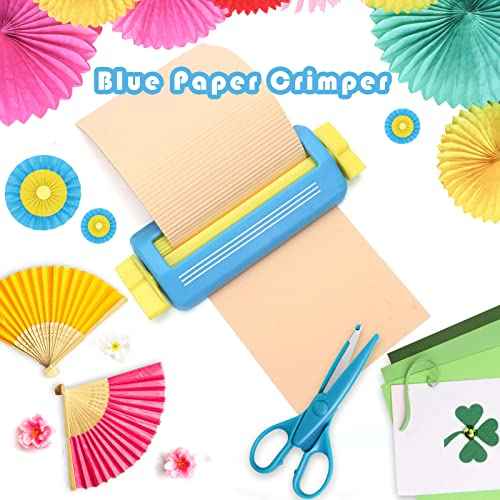 Paper Crimper for Crafts, AngleKai Craft Paper Crimper Tool for Making Wave Shaper, DIY Arts Crafts (Blue)