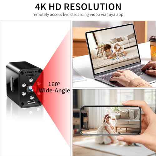 2.4G/5G WiFi Security Camera, 4K Body Camera Charger, Nanny Cam with 160¡Æ Wide Angle, Night Version, Motion Detection, Mini Cameras for Home Security