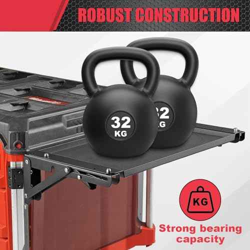 Folding Magnetic Table Compatible with Milwaukee Packout Toolbox,Powerful Magnetic Tool Tray Side on Your PACKOUT System