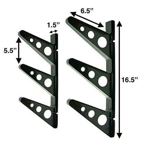 StoreYourBoard Lacrosse Stick Wall Storage Rack, Lax Sticks Pads and Equipment, Home and Garage Organizer Mount