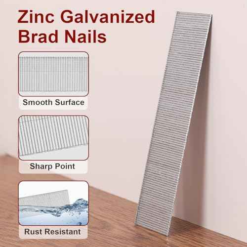 18 Gauge Brad Nails, 12000 Counts 1-1/4-inch 18 GA Brad Nails, Galvanized Nails for Nail Gun, Finishing Nail Gun Nails for Pneumatic, Electric Brad Nailer Gun