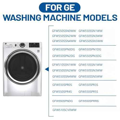 WH05X29521 Washer Door Gasket for GE GFW550SSN0WW GFW550SSN2WW GFW550SSN5WW GFW550SSN1WW GFW550SPR5RS GFW550SPN0DG GFW550SPR4RS GFW550SSN4WW GFW550SSN3WW GFW510SCN0WW GFW510SCV0WW Gasket Seal