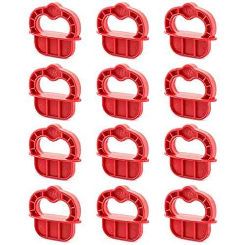 QWORK Deck Board Jig, 12 Pcs 1/4" Gap Deck Board Spacer Rings for Pressure Treated, Composite, PVC, Plank