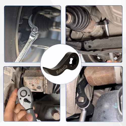 Pry Bar Wrench Adaptor Head, Ratchet Pry Bar Attachment 1/2" D 8pt (Square) Profile, Crowbar Adapter Head Tool, Adjustable Angle Head Pry Bar Fits1/2 Ratchet for Tight Spaces
