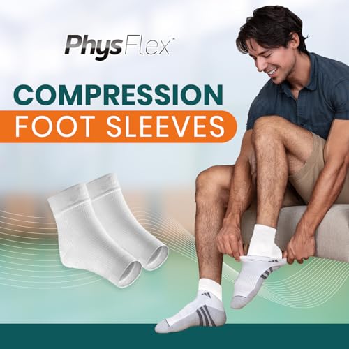 Compression Socks 20-30mmHg for Plantar Fasciitis, Achilles Tendonitis Relief - Ankle Compression Sleeve for Heel Spurs, Foot Swelling & Fatigue - Arch Support Brace for Everyday Use (1 Pair)