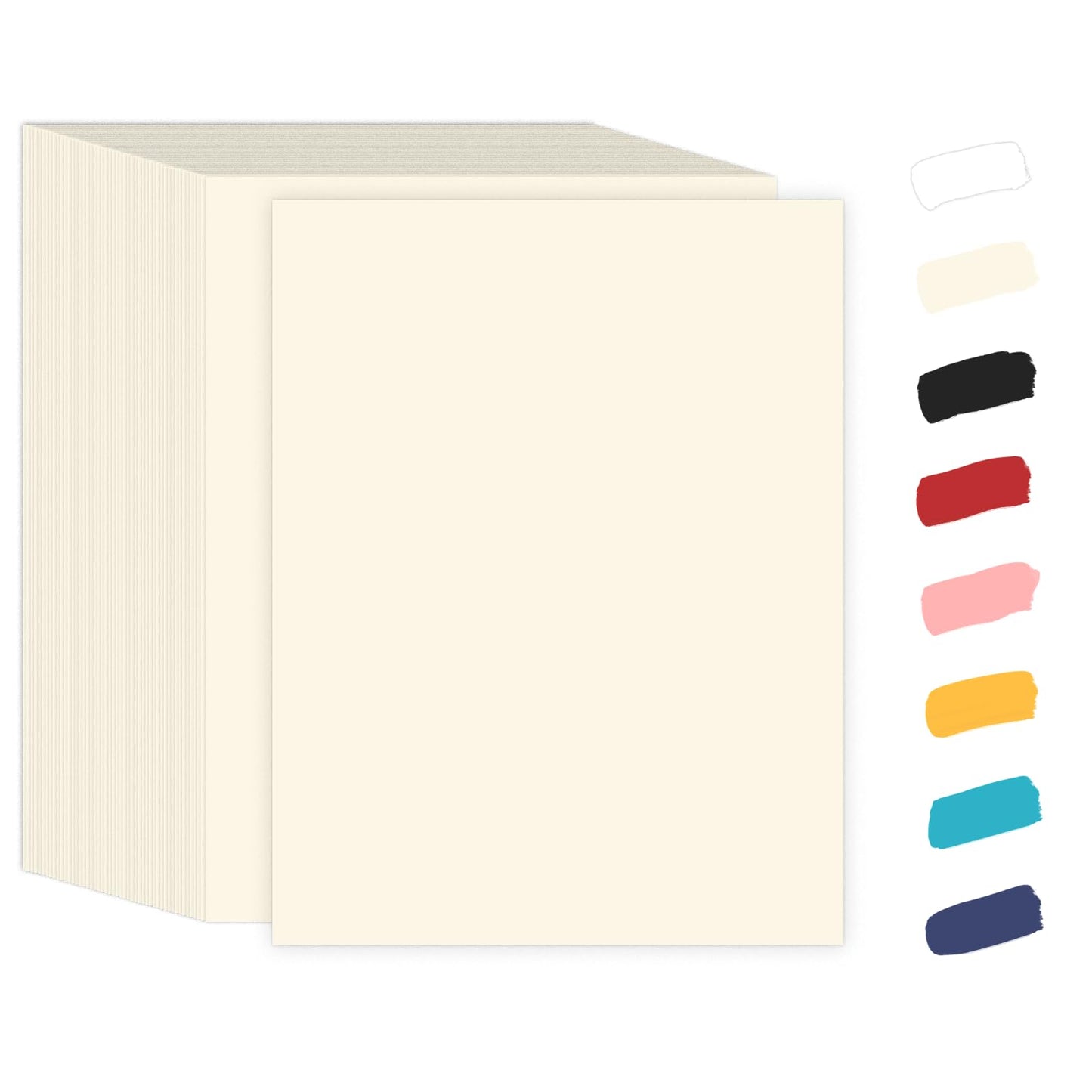 100 Sheets Cream Cardstock 8.5 x 11 Off White Card Stock,Goefun 65lb Ivory Paper Printer Paper for Cards Making, Office Printing, Wedding