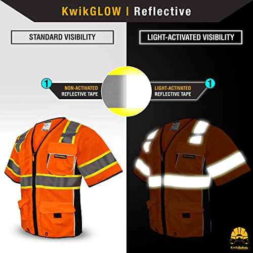 KwikSafety - Charlotte, NC - Men's & Women's Class 3 Safety Vest PPE Hi Vis Reflective ANSI OSHA
