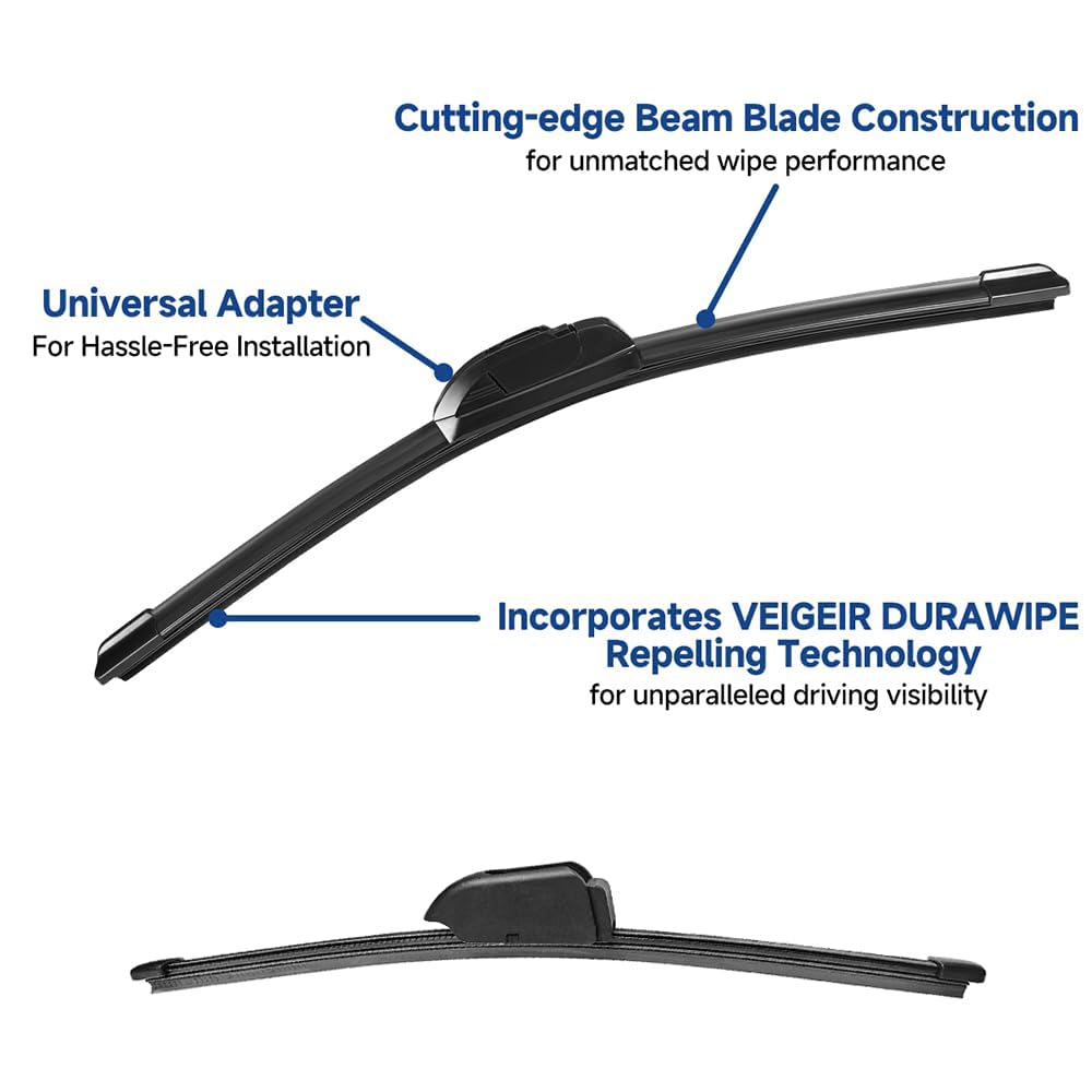 3 Pack Windshield Wiper Blades Compatible with Hyundai Elantra 2012-2016 / Hyundai Elantra GT 2013-2017 Original Factory Quality Front Rear Wipers Blade Set for My Car - 28" 14" 13"