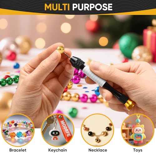 Pin Vise Hand Drill Manual with 22pcs Micro Drill Bits Set£¨0.6mm-2.5mm£©Professional Rotary Craft Mini Drills for Jewelry Making Supplies Resin Wood Plastic Miniature
