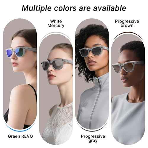 4Pcs Polarized Clip-on for Ray-Ban Meta Skyler & Gen 2 (RW4010/RW4014 52-20), Grey Frame Discoloration Clips for RayBan Skyler Protect Your Eyes, Cool and Fashion (Silver, Grey, Brown, Green)