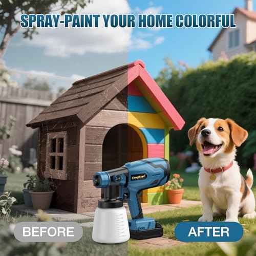 Cordless Paint Sprayer for Makita 18V Battery, 600W Paint Sprayer with Brushless Motor, 1000ml Large Capacity Bottle, Sprayer Gun for House Painting, Fence, Furniture, cabinets, Walls(No Battery)