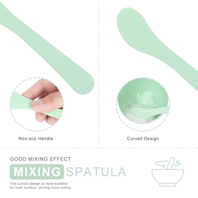Face Mask Mixing Bowl Set, 5 in 1 DIY Facemask Mixing Tool Kit with Facial Mask Bowl Stick Spatula Silicone Face Mask Brush & Premium Soft Face Brushes
