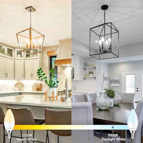 40 Pack Chandelier Light Bulbs 60 Watt Equivalent, Candelabra LED Light Bulbs, E12 LED Bulb Daylight 5000K, Type b Light Bulb 5.5W, Candelabra Base, 120V, B11 Candle Light Bulb, Non-Dimmable