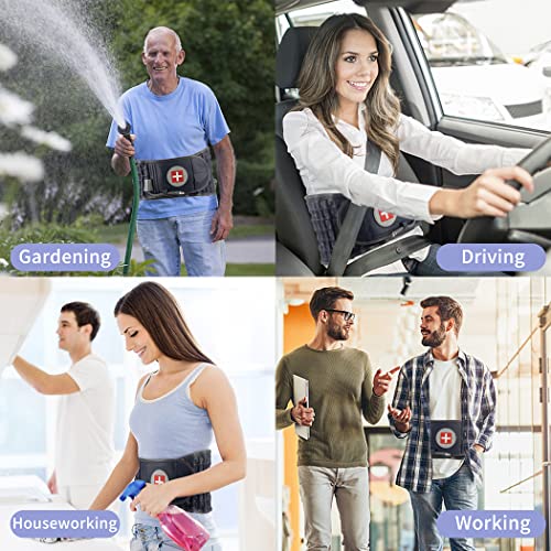 Decompression Back Belt Inflatable Lower Back Brace for Low Back Pain Relief Lumbar Traction Device with Hand Pump, One Size Fits 29-49 Waist