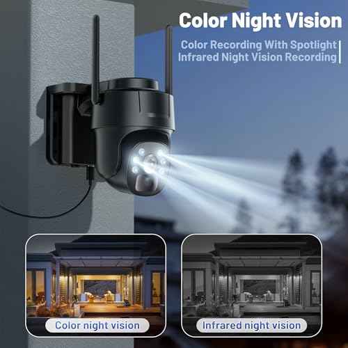 KKB 4G LTE Cellular Security Camera, No WiFi Security Camera Outdoor Built-in SIM Card Unlimited Data Plan, Solar Powered, 2K Wireless Cam Color Night Vision, PIR Motion Sensor, 355¡Æ View, 2 Way Talk