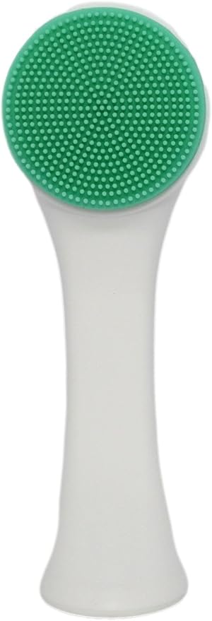 CALA Dual-Action Facial Cleansing Brush (Mint), Superfine Soft Bristles Deep Clean Pores, Removes Oil, Dirt, Makeup + Sunscreen, Water-Resistant for Shower Use, All Skin Types