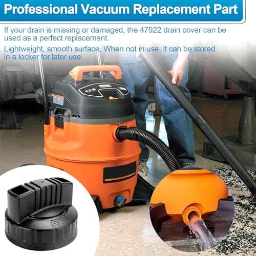 47922 Vac Drain Cap Compatible with Ridgid Shop Vacuum Cleaner and Craftsman Shop Vacuum, 1.97'' ID Wet/Dry Vacuum Replacement Drain Cap£¨1pack£©