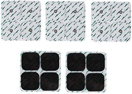 FITOP 20 Pcs Metal Snap On Electrode Pad Compatible with Compex (5 Packs)