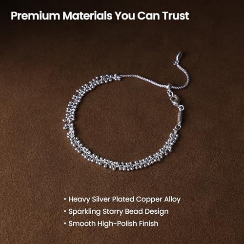 ARSIS Mix & Match 18K Gold Plated Chain Bracelet for Women, Herringbone Bracelet for Women, Adjustable Link Chain Bracelet Jewelry Gift for Mother's Day, Wife, Birthday