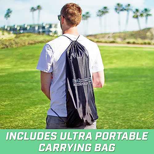GoSports Ladder Toss Indoor & Outdoor Game Set with 6 Soft Rubber Bolo Balls and Travel Carrying Case - Choose Pro or Classic