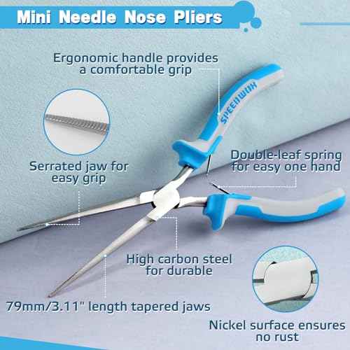 SPEEDWOX Micro Extra Long Needle Nose Pliers Mini Needle Nose Pliers fishing small needle nose pliers for jewelry making mini pliers jewelry making pliers long needle nose pliers hand tools