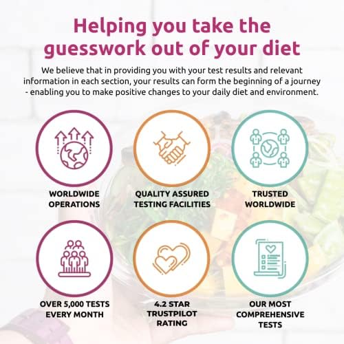 700+ Items Food Sensitivity Test Kit for Adults – Foods & Non-Foods, Including Lactose, Gluten, Vitamins, Minerals, Gut Health & More – at-Home Food Intolerance Test Kit