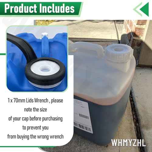 Wrench for 70mm Lids Compatible with Rieke Caps Used On 5-Gallon and 6-Gallon API Kirk Samson Stacker Water Storage Containers - Fits Many Typical Glass Bottle