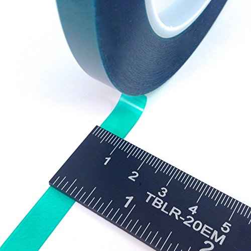 3/8" Wide High Temp Masking Tape for Powder Coating, Custom Painting, Hydrodip, Sublimation - Green Polyester Silicone Adhesive