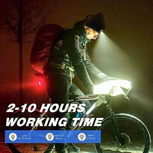 Mudder LED USB Rechargeable Beanie Light with Rubber Piece for LED Beanie Hat Craft Kits, Easy Install and Replaceable Headlamp Hat DIY Unisex Hand-Free Headlight for Men and Women(8 Pieces)