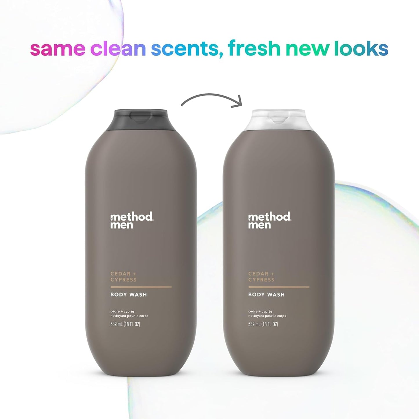 Method Men Body Wash,Cedar + Cypress,Paraben and Phthalate Free,18 fl oz,(Pack of 2)