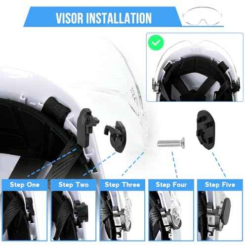 Aolamegs ANSI Z87 Safety Hard Hat Visor-OSHA Construction Hard Hat Accessories,Safety Helmet Goggle Replacement,Eye Protector