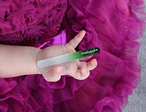 babygoal Newborn Baby Nail File 3 Pack with a Pouch, Emery Board Glass Crystal for Newborns, Toddlers, Infant, Babies & Young Children - Gift for Babies, New Moms 3NF03