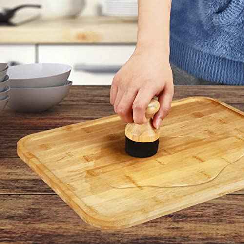 2Pack Cutting Board Oil Wax Applicator for Food Grade Mineral Oil Board - Natural Bamboo Applicator for Cutting Boards£¬Wooden Spatula£¬Spoon and Other Utensils