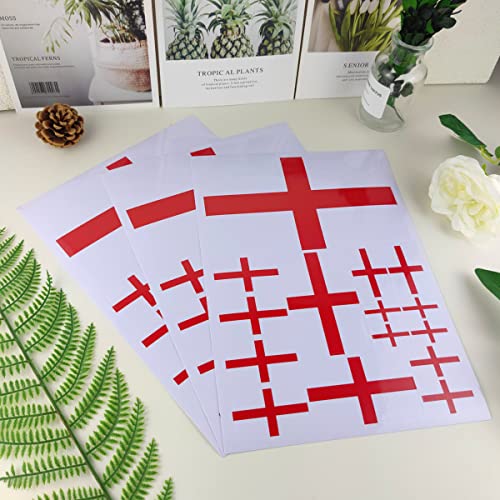 QQSD England Flag Sticker English Decal in Multiple Sizes, 3 Pack, 11.7 x 8.3 Inches