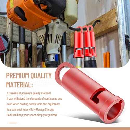 5 Pack Garage Storage Hooks Attachment Compatible with Milwaukee M18 / Wall Mount Utility Hooks/Attachment for Garage, Shed, Car, House, Storeroom, Basement£¨Red£©