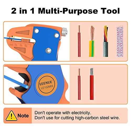 Automatic Wire Stripper and Cutter, 2 in 1 Wire Stripper Tool, Adjustable Electrical Cable Wire Stripping Tool for Electronic, Automotive Repair