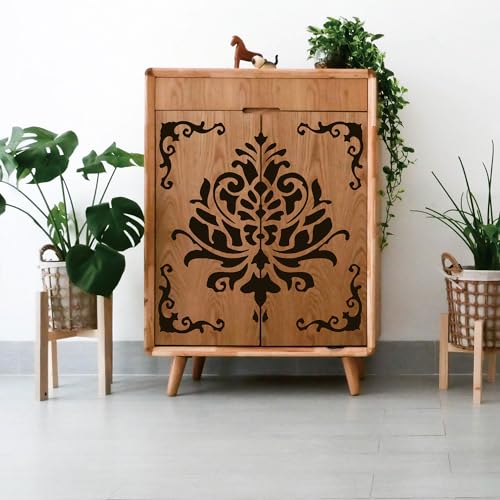 9 Pack 12 x 12 Inch Large Mandala Stencils, Furniture and Wall Mandala Stencils for Crafts Reusable for Wood, Canvas, Fabric and Spray Painting