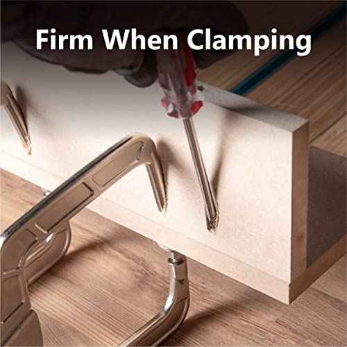 POWERTEC Pocket Hole Clamp, Quick Release 12¡± Right Angle Clamp for Pocket Hole Joinery, Vise Grip Clamps w/Ergonomic Grip & Swivel Pad, Clamps for Woodworking, DIY, Drawer Making - 2PCs (71744)