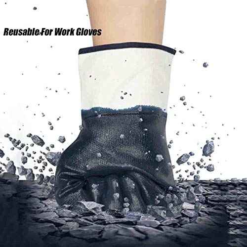 Oil-resistant Gloves, Nitrile Rubber Fully Coated Cotton Safety Work Gloves, Acid And Alkali Resistant, Unisex Large Size, Blue, 12 Pair