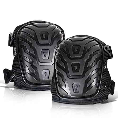 Veltec Premium Knee Pads for Work with Soft Foam and Gel Cushion - Heavy Duty Pads & Adjustable Non-Slip Straps - Pro Protection & Comfortable for Construction, Gardening, Flooring, Roofing and More