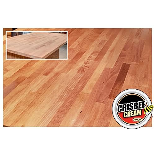 Crisbee Cream Wood All-in-One Conditioner - Made in USA - Oil/Wax Blend for Butcher Blocks, Cutting Boards, Wooden Utensils, and Knife Handles