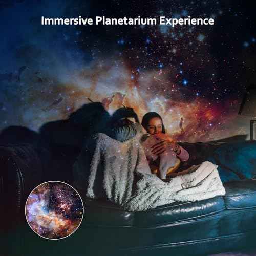 Galaxy Projector, Star Projectors Home Planetarium Space Ceiling Starry Sky Night Light with 3 HD Glass Slides, Galaxy Projector Pro for Kid Adult Bedroom Birthday Gift