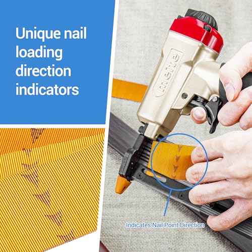 meite 23 Gauge Pin Nails, 3/8-Inch Micro Headless Piner Nails - Galvanized 23GA Pins Nails for Nail Gun, Ideal for Fine Woodworking and Trim Work (10,000 Counts)