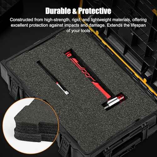 NBPLUS 48-22-8451 Foam Inserts for Milwaukee Packout Drawer Tool Boxes, Compatible with 48-22-8424, Customizable & Abrasion Resistant Black Foam Liners? 2 Pack