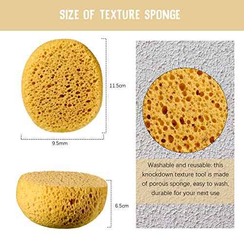 3 Pieces Knockdown Texture Sponge, Orange Peel Texture Patch Sponge, DIY Drywall Repair for Ceiling Repair(11.5 x 9.5 x 6.5 cm)