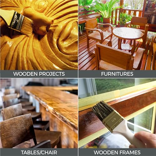 Littlefair's Wood Stain Water Based - 0.5oz/15ml - Indoor Furniture Stain Light & Dark Finishes - Special Non Toxic & Eco Friendly Formula - Wood Stain for Crafts - Color: Very Red Mahogany